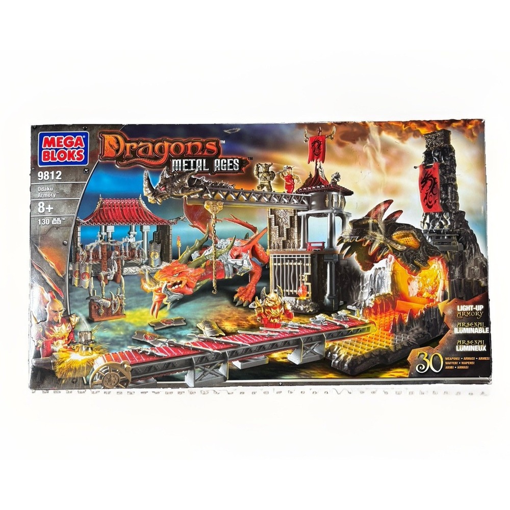 Mega Bloks 9812 Dragons Metal Ages: Odaku Armory  used missing parts